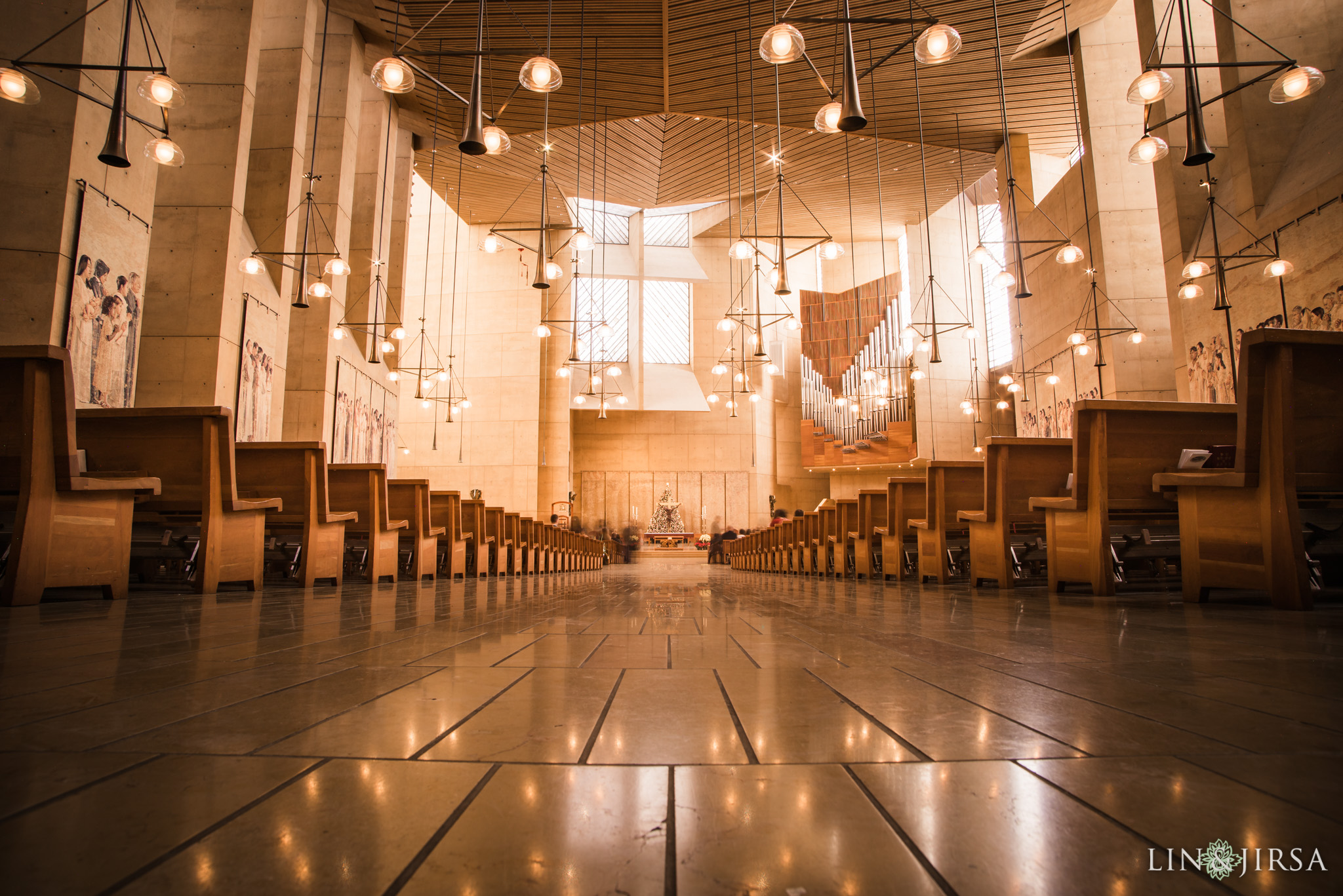 14 cathedral of our lady of angels wedding ceremony photography