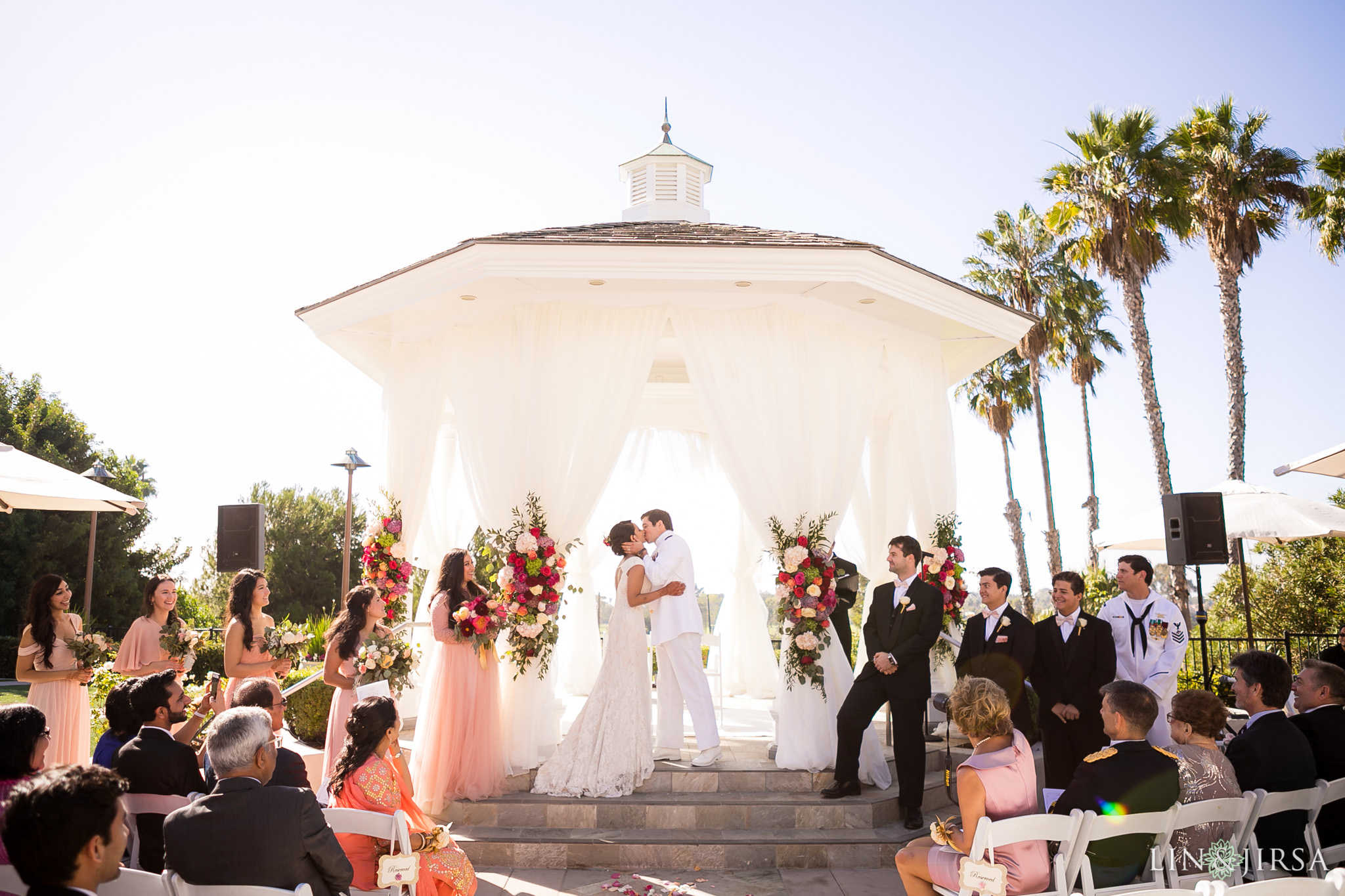 18 newport beach marriott hotel wedding ceremony photography