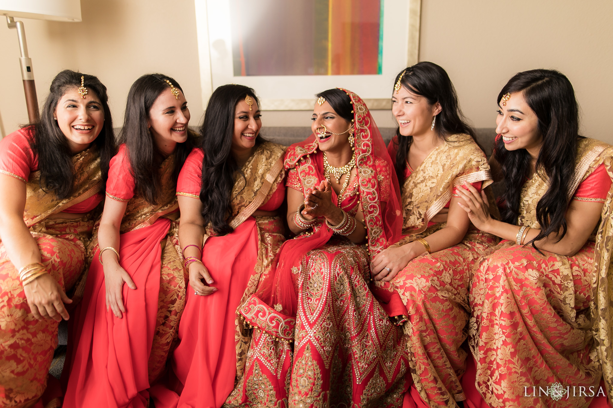 26 newport beach marriott hotel indian wedding bridesmaids photography