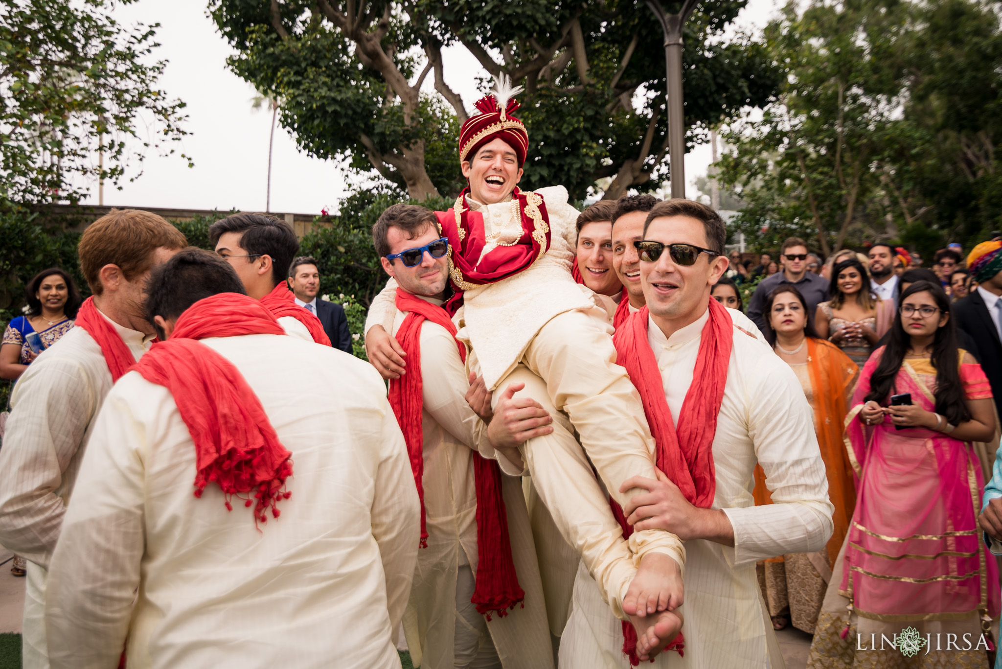 32 newport beach marriott hotel indian wedding baraat photography