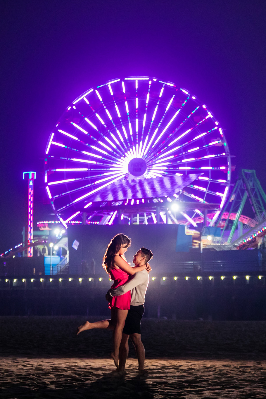 0 santa monica pier engagement photography