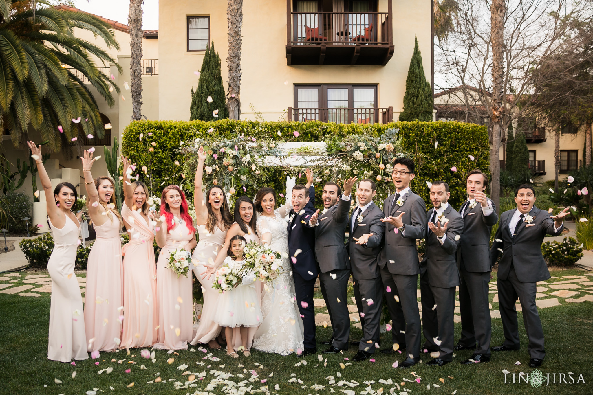 22 estancia la jolla hotel and spa wedding party photography