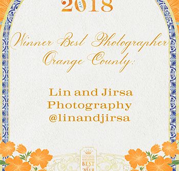 Best Orange County Wedding Photographer of 2018 Award California Wedding Day Lin and Jirsa