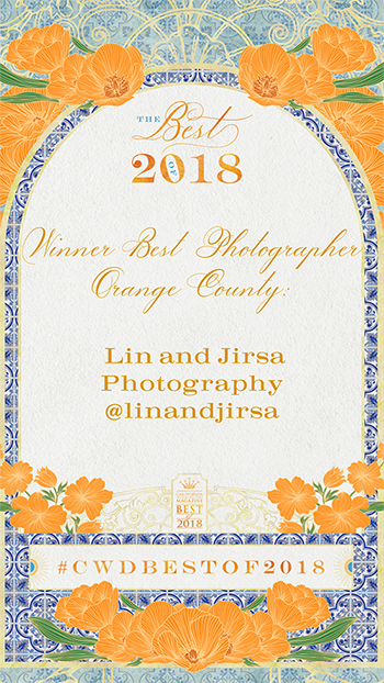 Best Orange County Wedding Photographer of 2018 Award California Wedding Day Lin and Jirsa