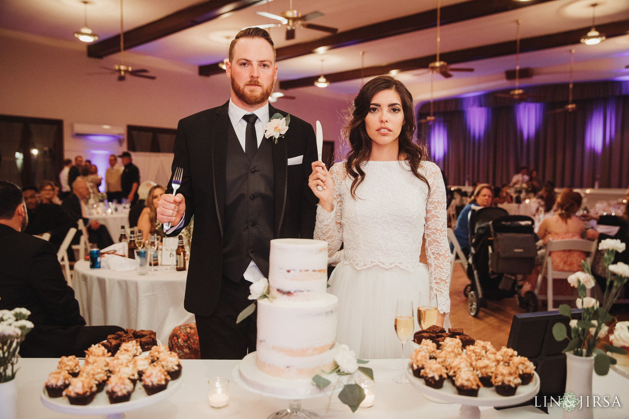 58 Womans Club Orange County American Gothic Wedding Reception Photography