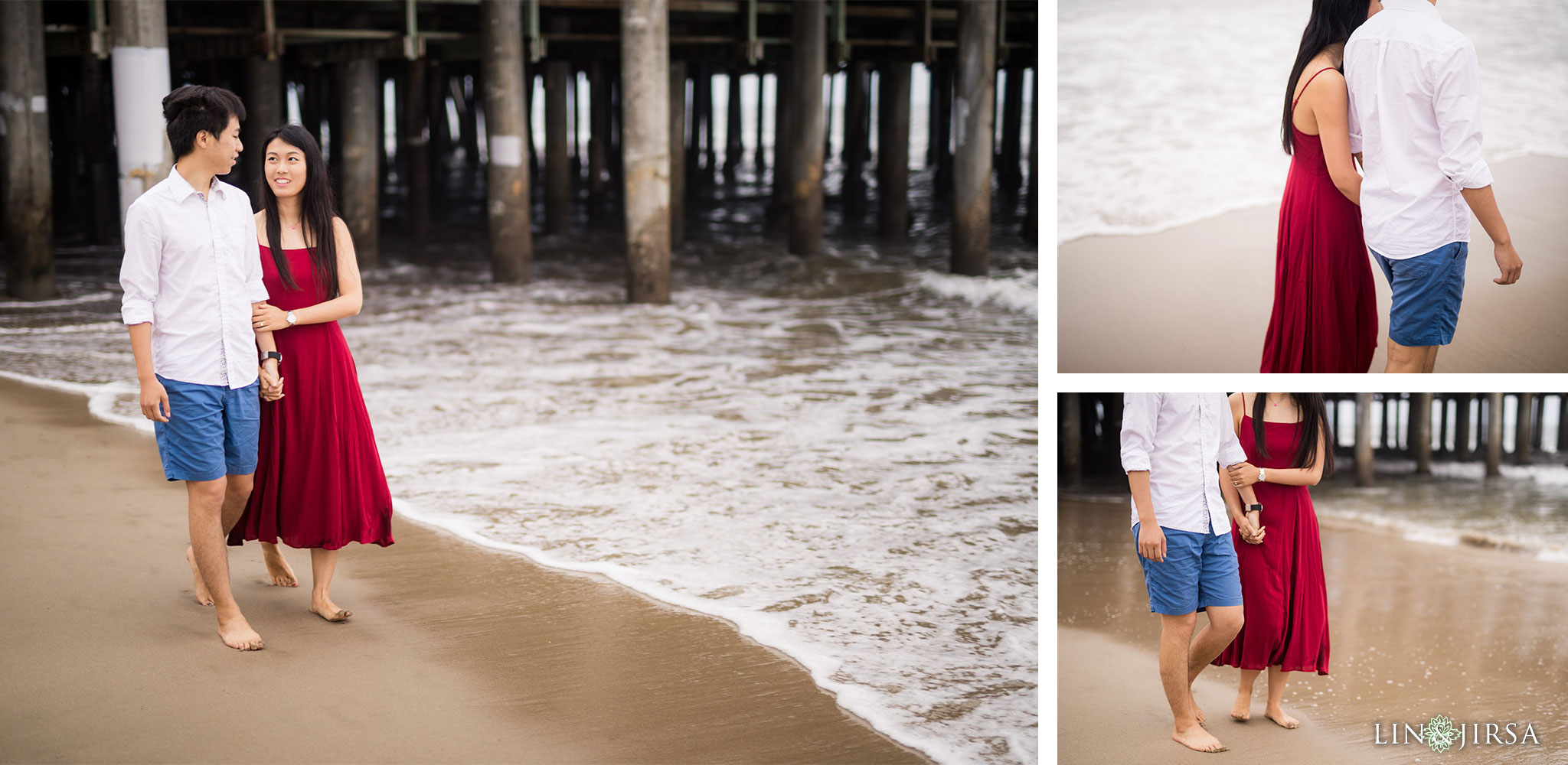 12 santa monica beach los angeles engagement photography