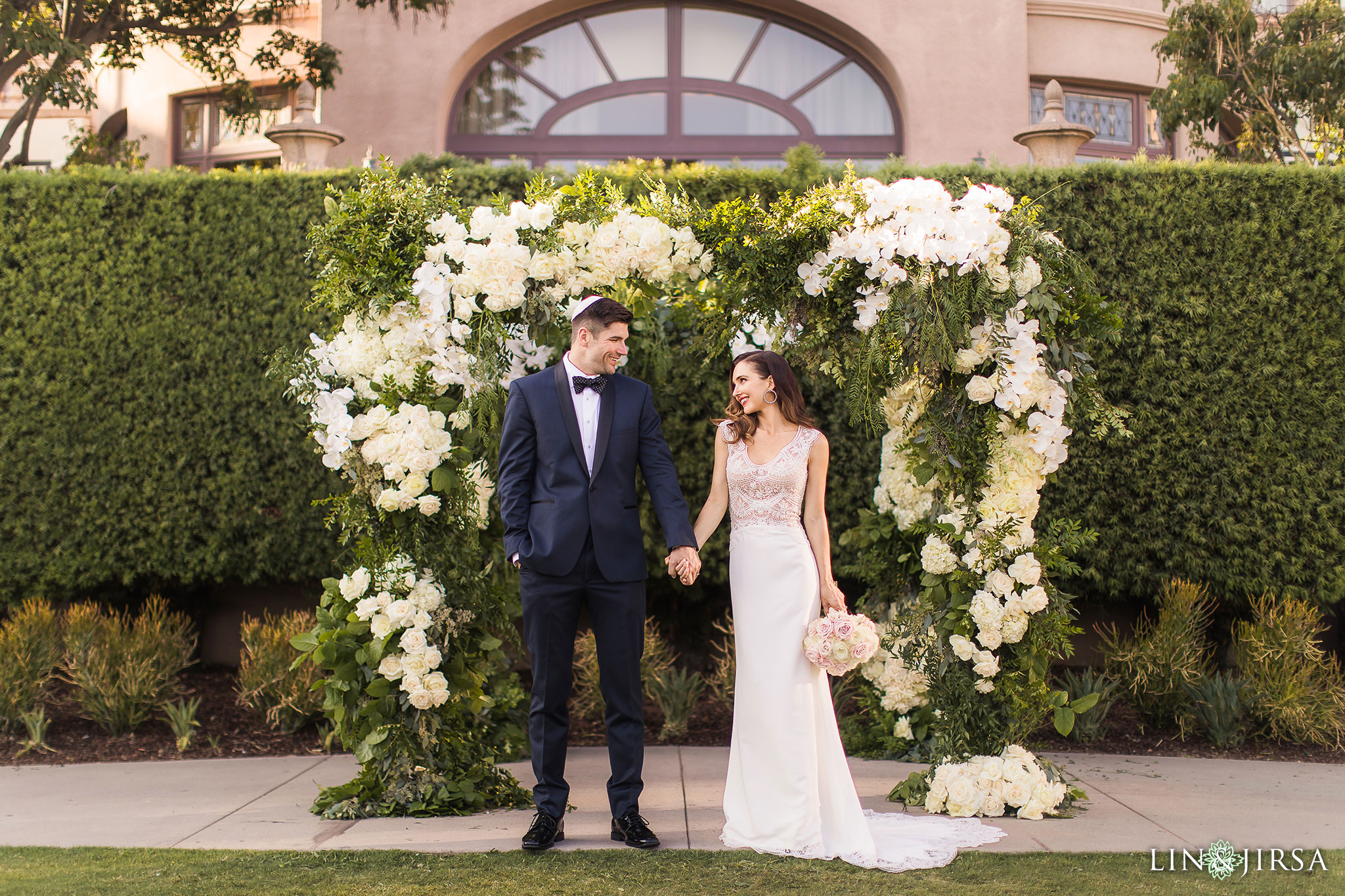 19 langham pasadena jewish couple wedding ceremony photography