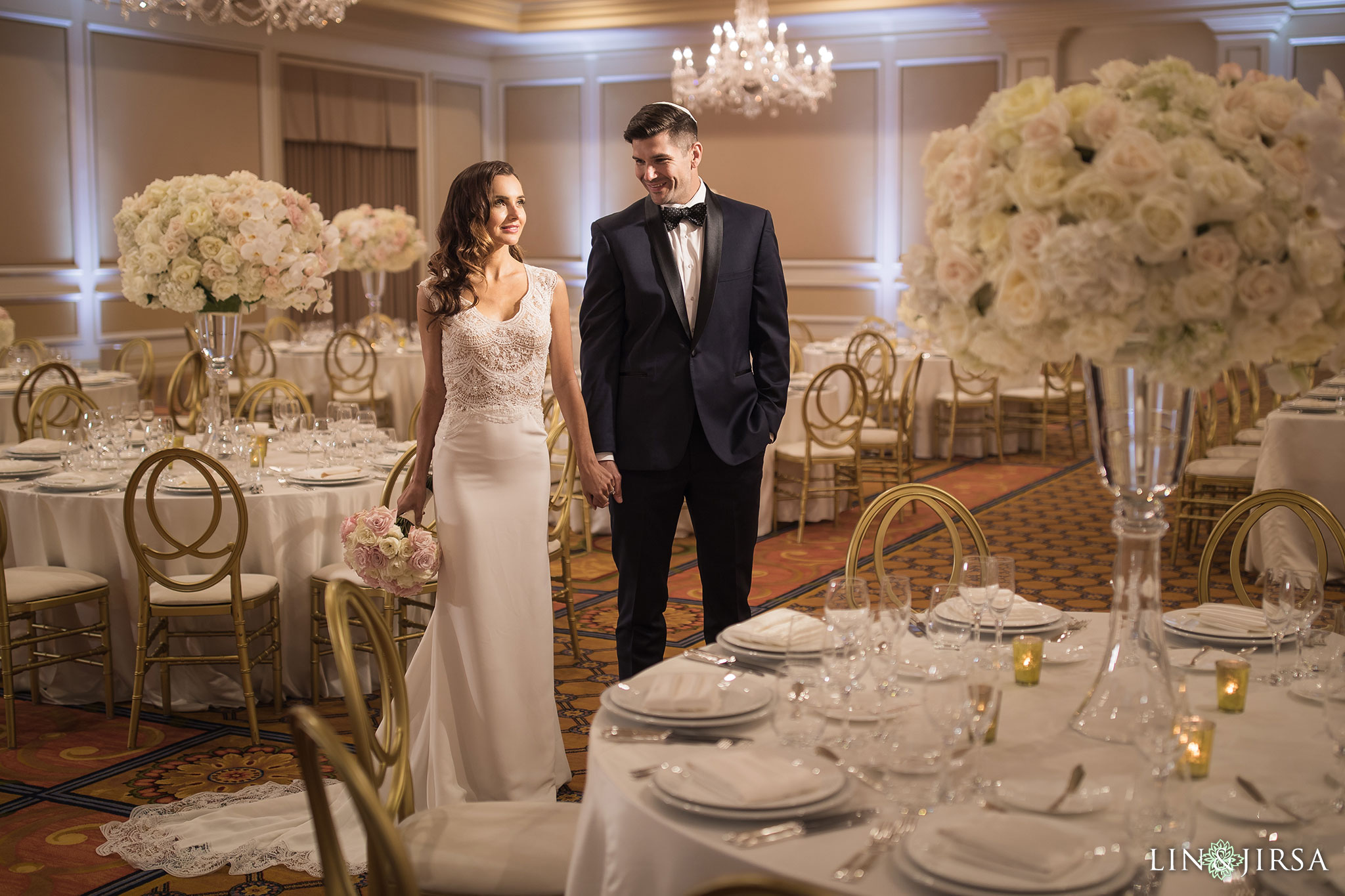 24 langham pasadena jewish couple wedding reception photography