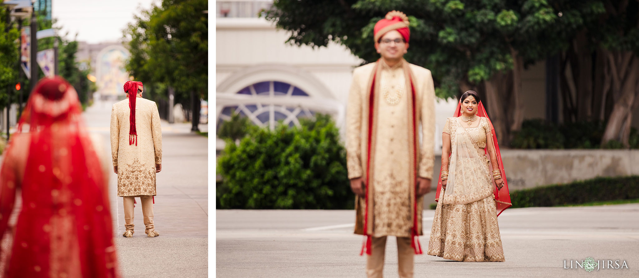 017 Long Beach Performing Arts Center First Look Indian Wedding Photography
