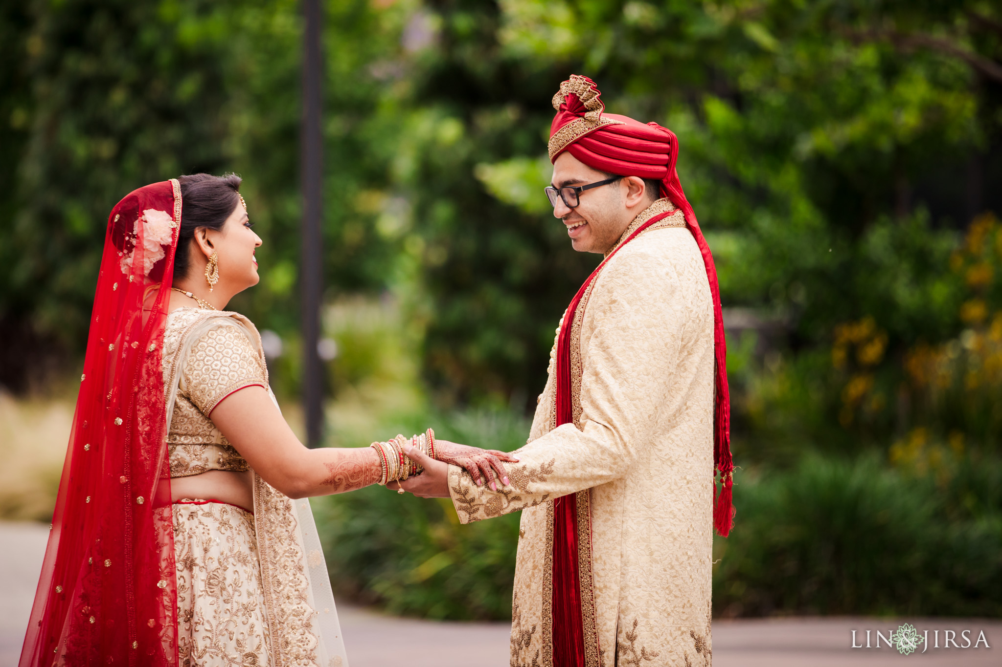 018 Long Beach Performing Arts Center First Look Indian Wedding Photography