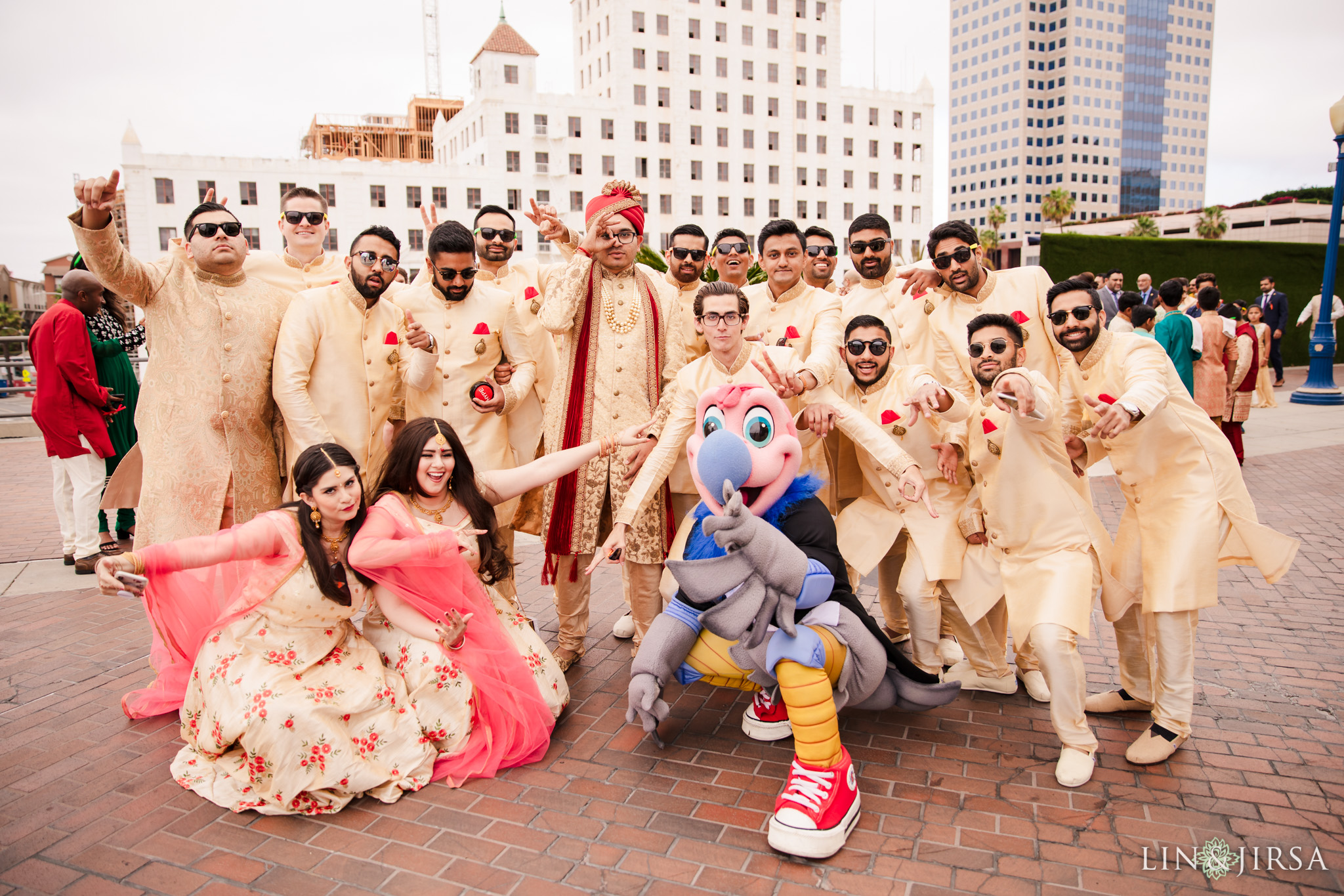 023 Long Beach Clippers Mascot Indian Baraat Photography