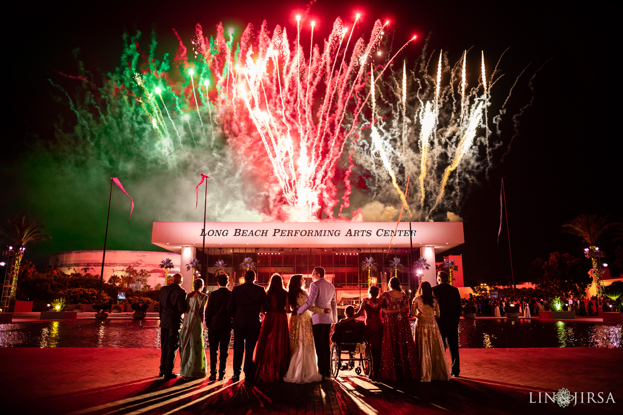 079 Long Beach Performing Arts Center Indian Wedding Fireworks Photography