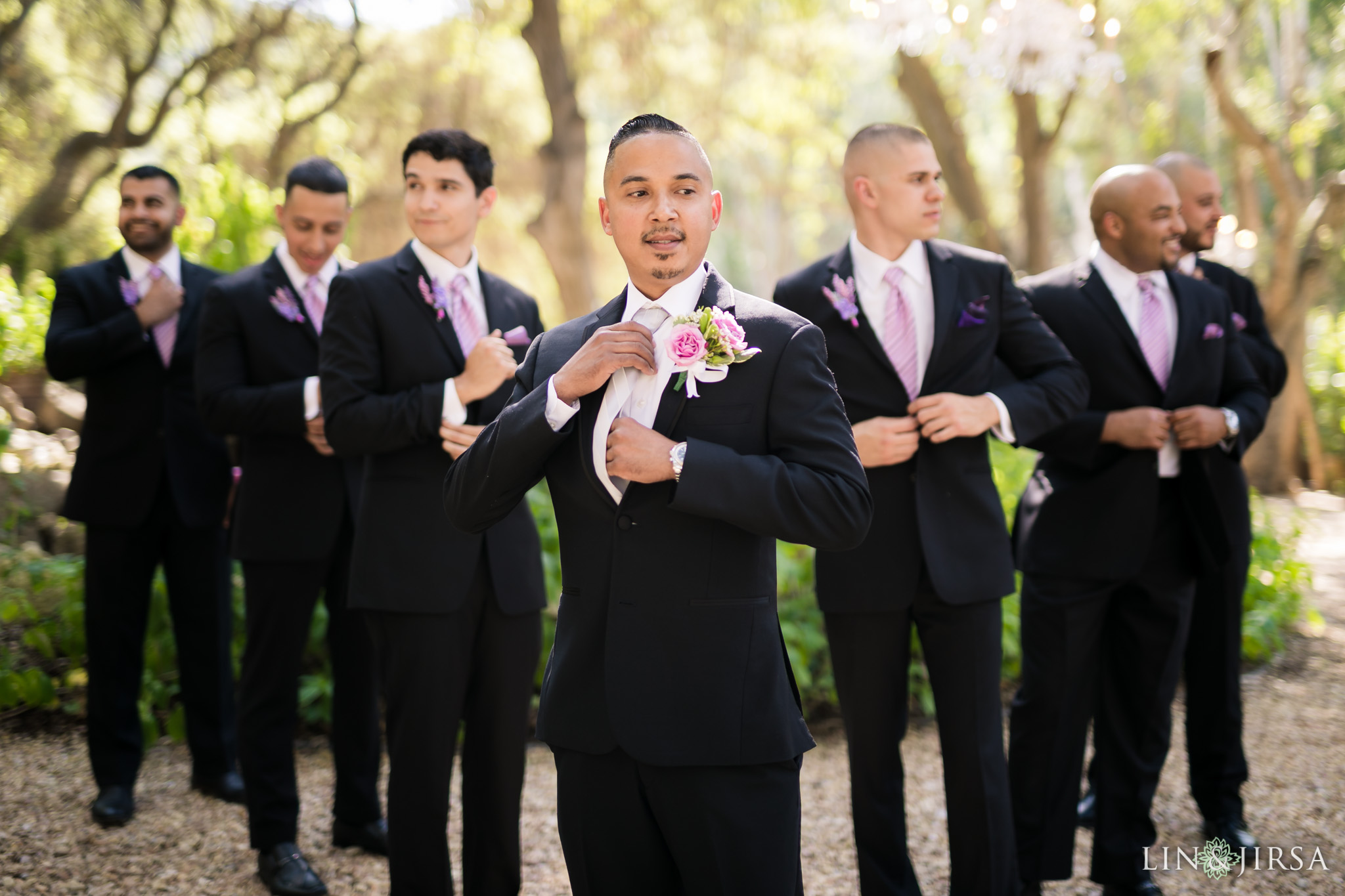 07 calamigos ranch malibu wedding groomsmen photography