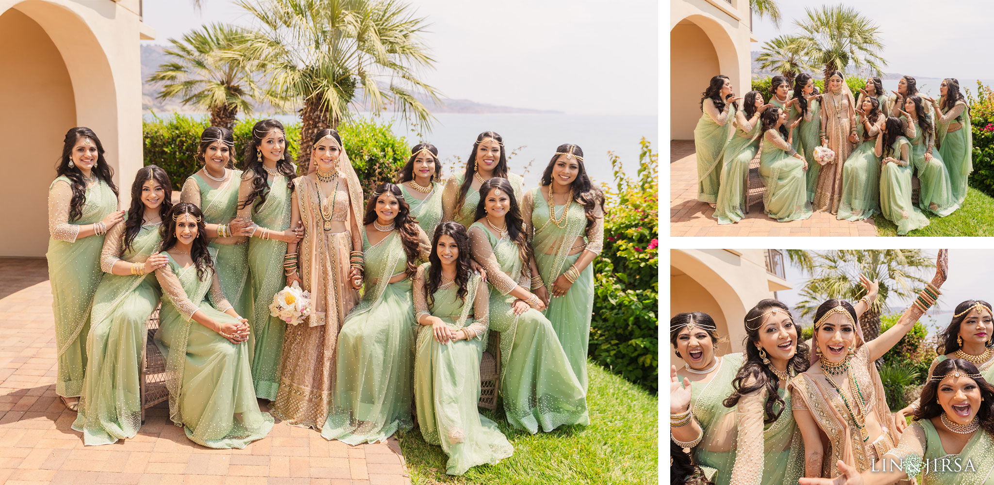 010 terranea resort palos verdes bridal party indian wedding photography