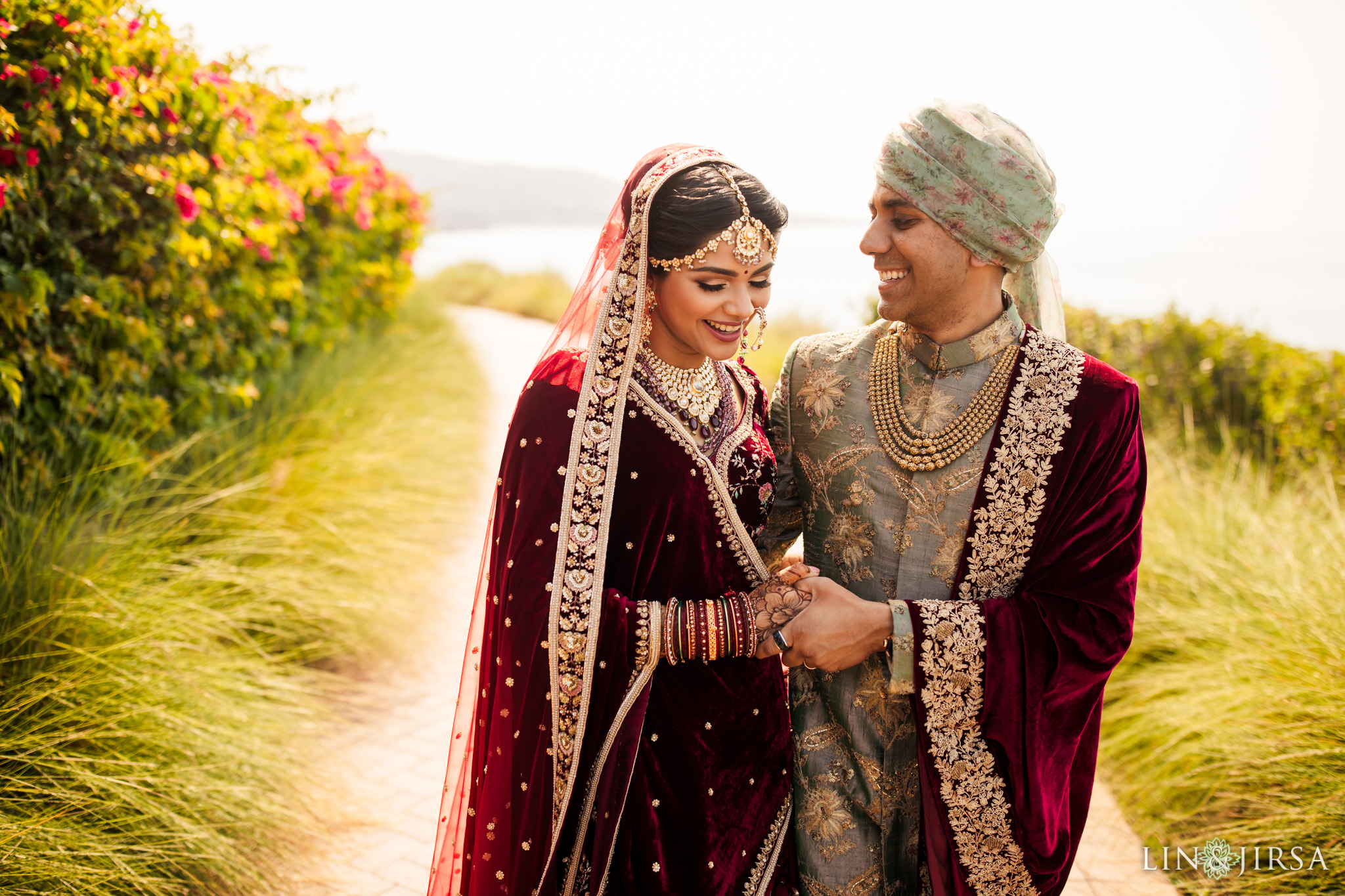 022 terranea resort indian couple wedding photography