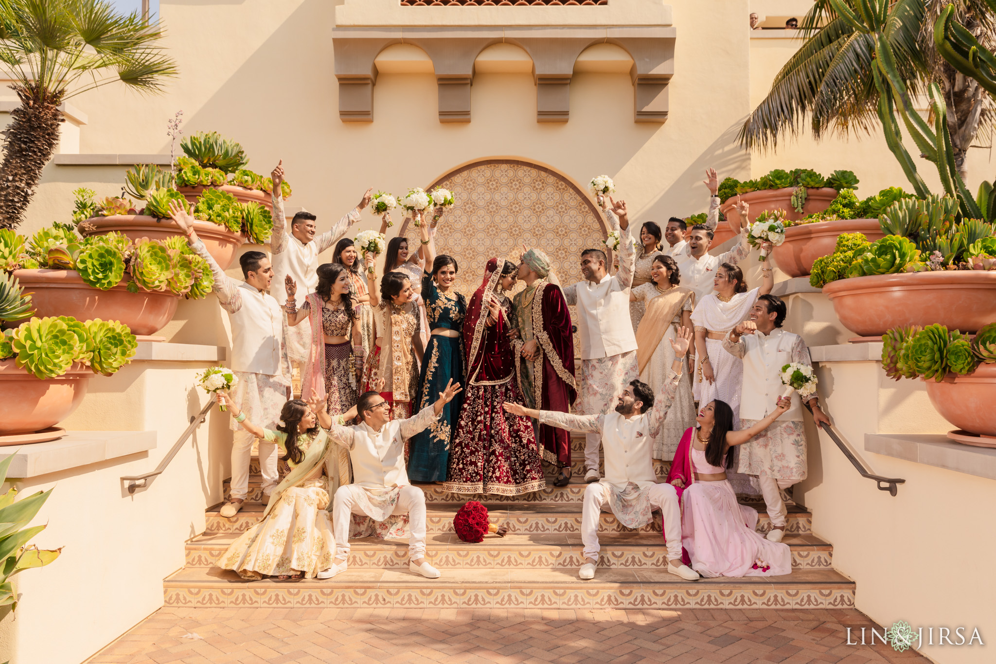 023 terranea resort indian wedding party sabyasachi photography
