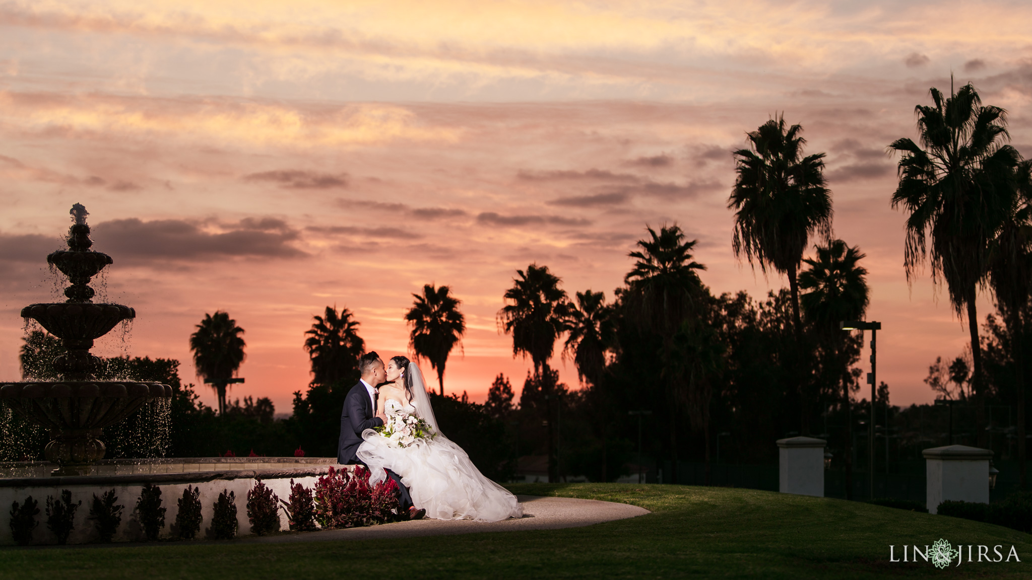 29 Los Coyotes Country Club Buena Park Wedding Sunset Photography