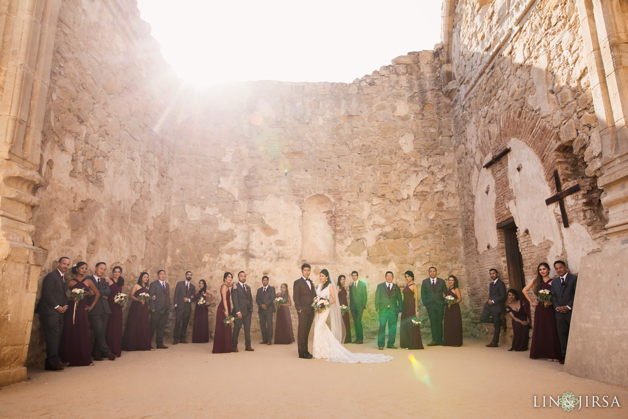 39 mission san juan capistrano wedding party photography