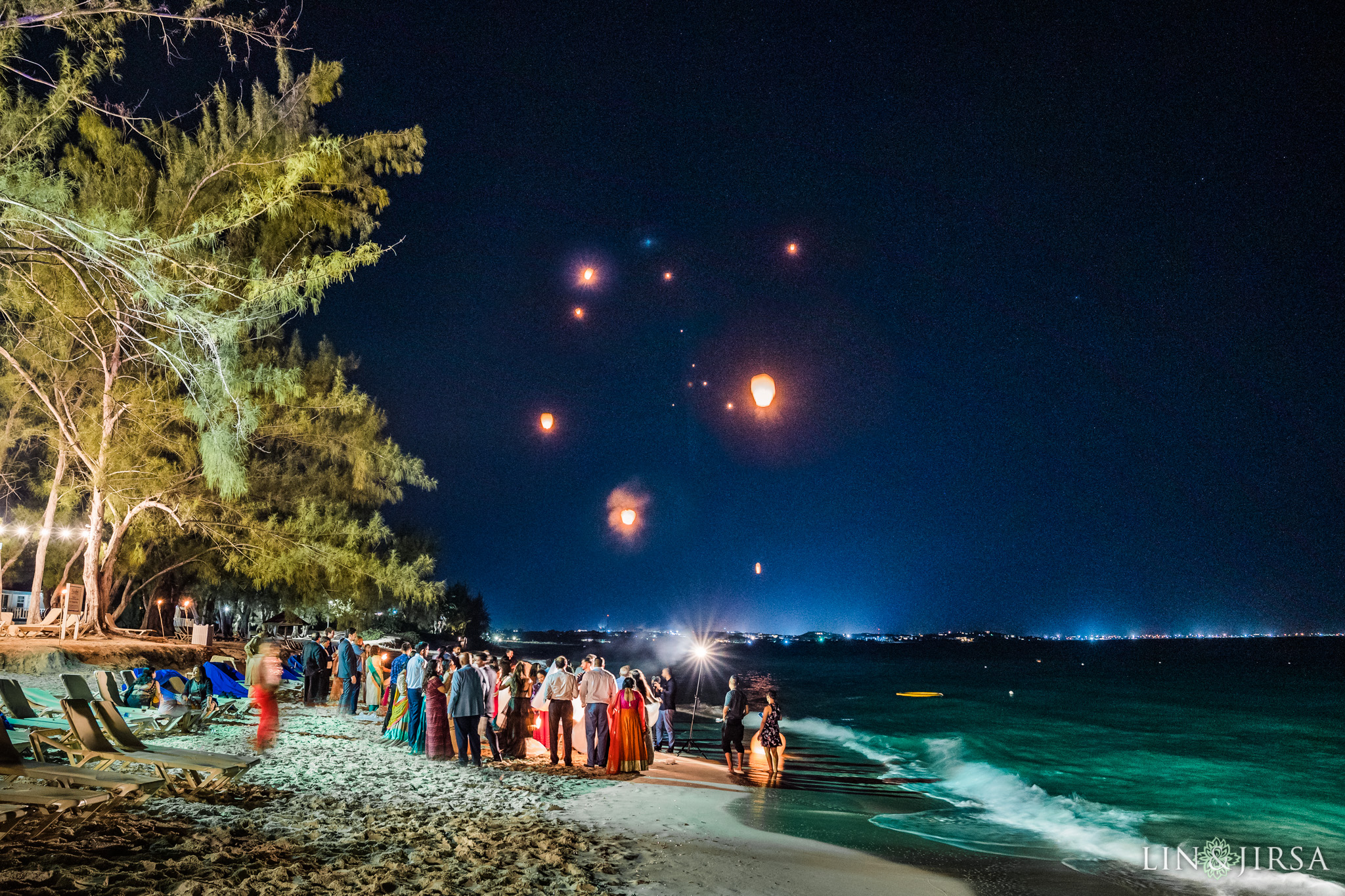 53 Turks and Caicos Floating Sky Lanterns Indian Wedding Photography