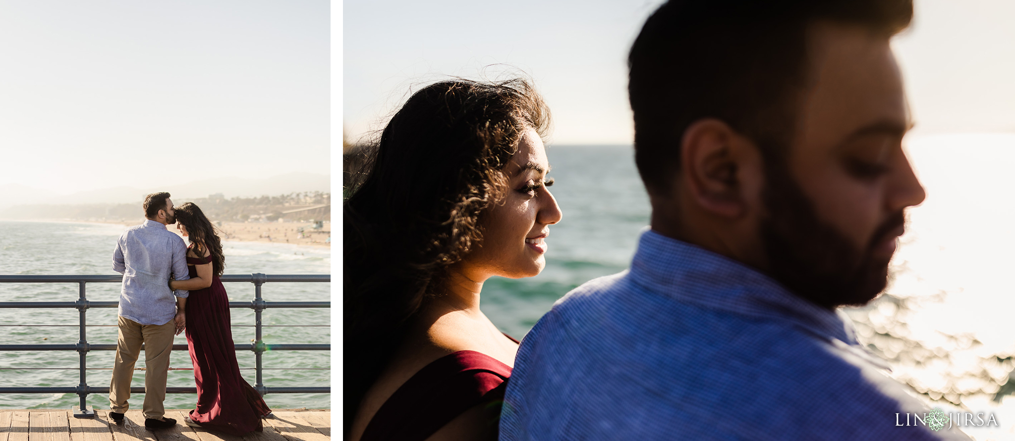 02 Santa Monica Beach Sunset Engagement Photography