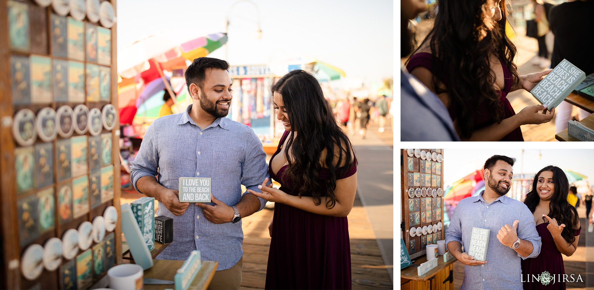 04 Santa Monica Beach Sunset Engagement Photography