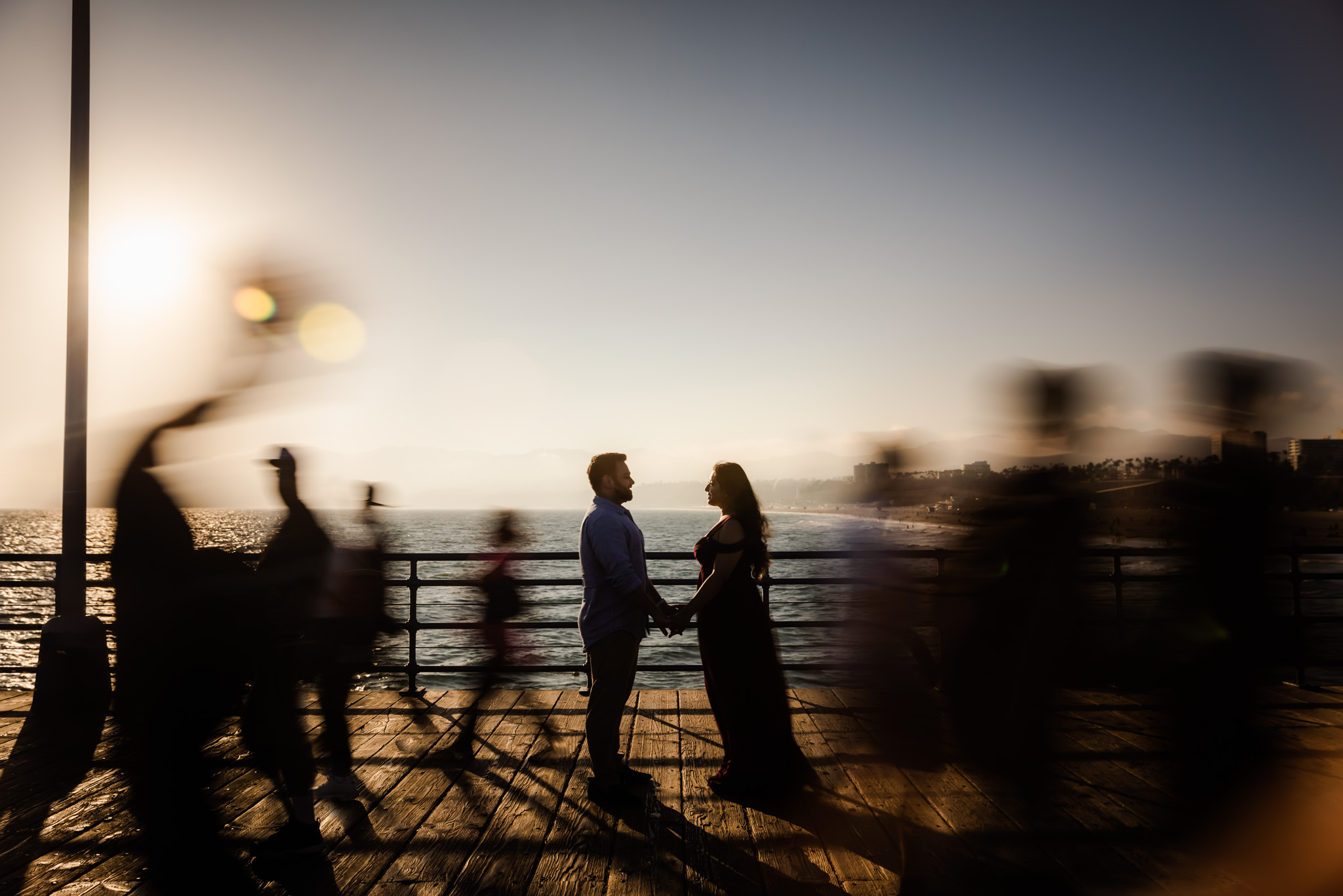 08 Santa Monica Beach Sunset Engagement Photography