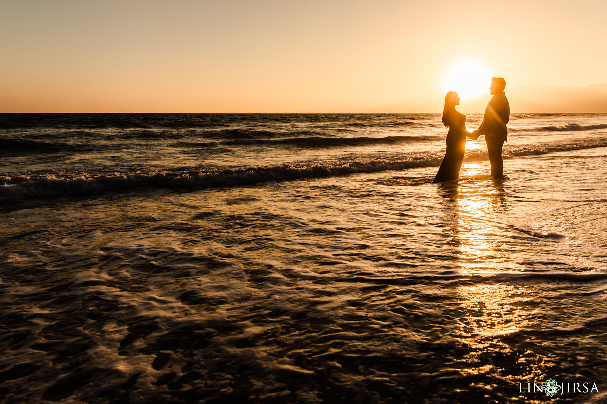 11 Santa Monica Beach Sunset Engagement Photography