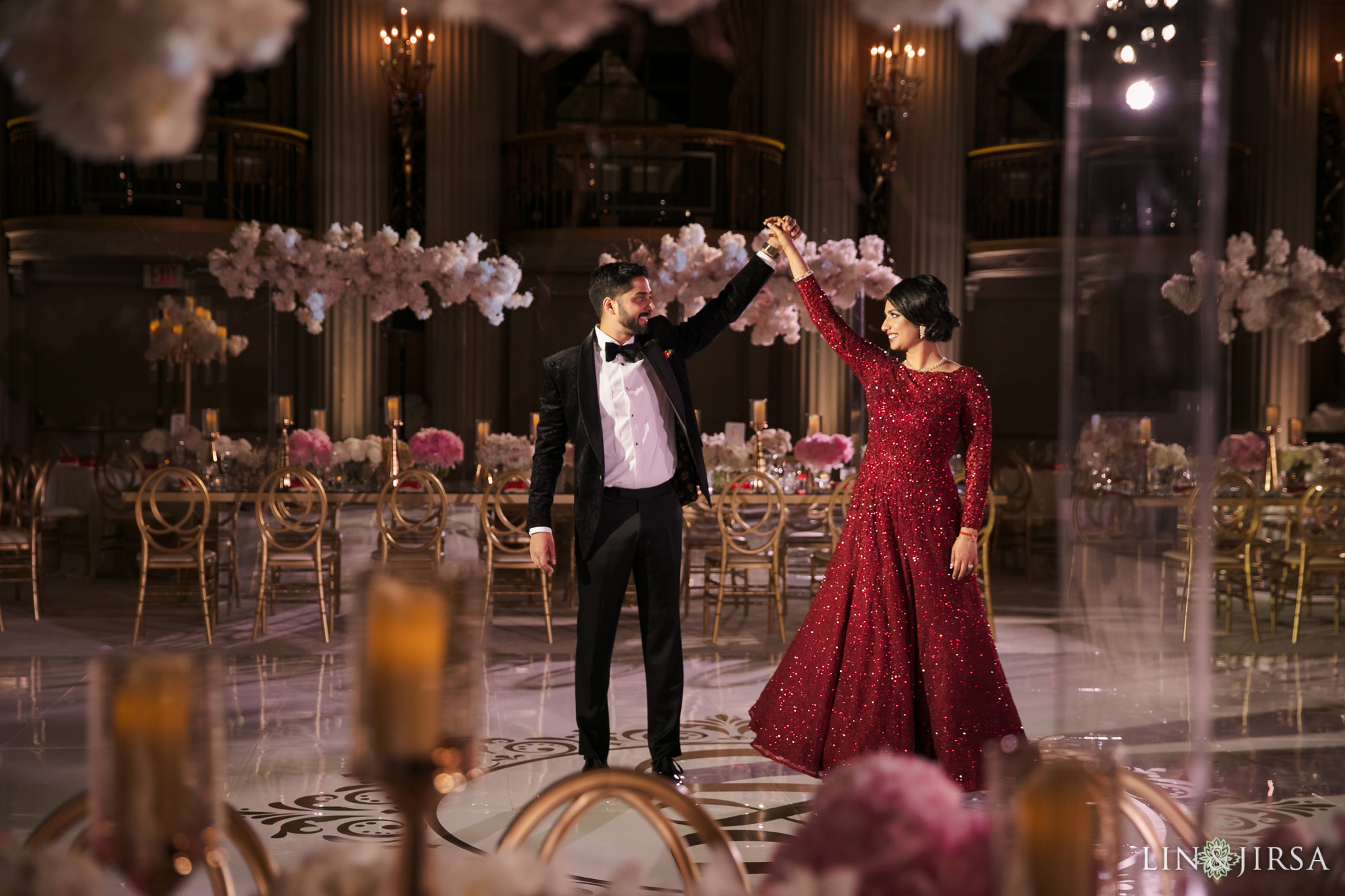 48 Millennium Biltmore Hotel Los Angeles Indian Wedding Reception Photography