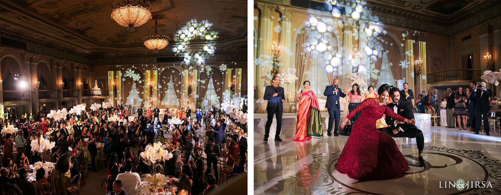52 Millennium Biltmore Hotel Los Angeles Indian Wedding Reception Photography