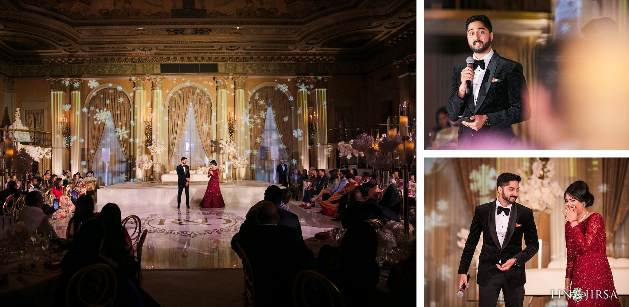 59 Millennium Biltmore Hotel Los Angeles Indian Wedding Reception Photography